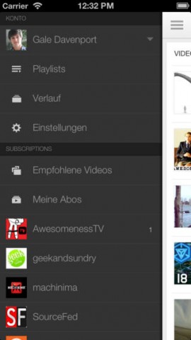 Youtube-App f&uuml;r iOS (Quelle: Google)