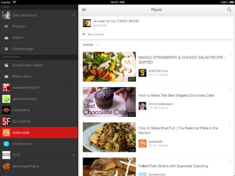 Youtube-App f&uuml;r iOS (Quelle: Google)
