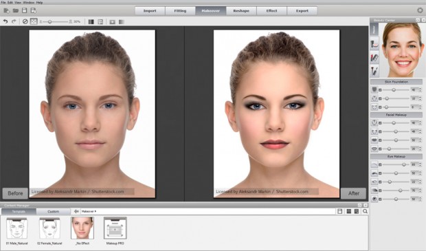 Selbst komplett neues Make-up soll das Plugin FaceFilter 3 selbsttätig auftragen.