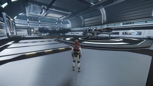 Das Hangar-Modul von Star Citizen (Screenshot: Golem.de)