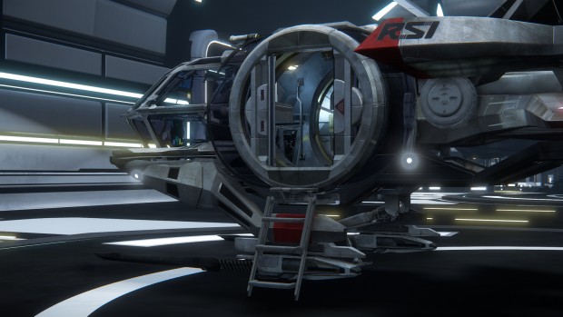 Das Hangar-Modul von Star Citizen (Screenshot: Golem.de)