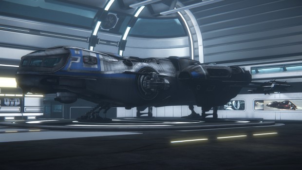 Das Hangar-Modul von Star Citizen (Screenshot: Golem.de)