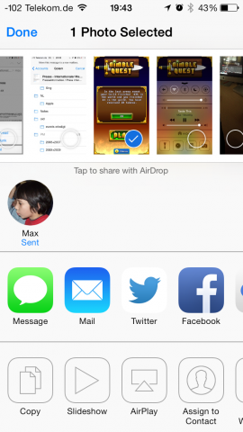 Airdrop funktioniert leider nur mit wenigen Geräten. (Screenshot: Golem.de)