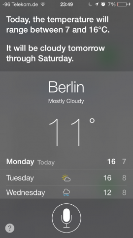 Siri im neuen Design (Screenshot: Golem.de)
