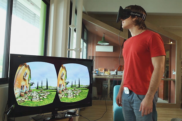 iMotion-Controller in Verbindung mit Oculus Rift (Bild: Kickstarter)