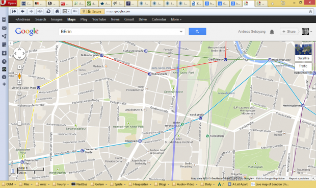 Die Yorckstraße ist eine Besonderheit in Berlin. Die beiden S-Bahnhöfe werden über den U-Bahn-Tunnel verbunden. Das sieht der Nutzer von Google Maps jedoch nicht. (Screenshot: Golem.de)