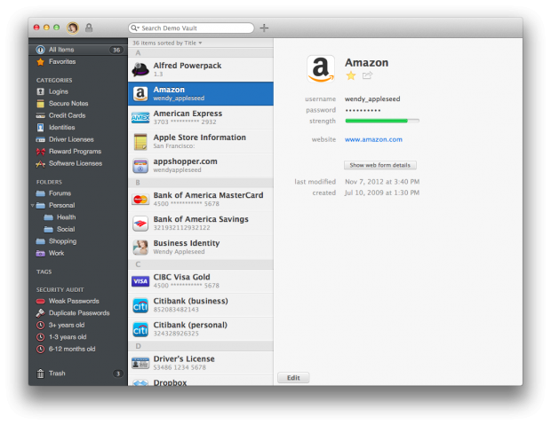 1Password  4.0 (Bild: Agilebits)