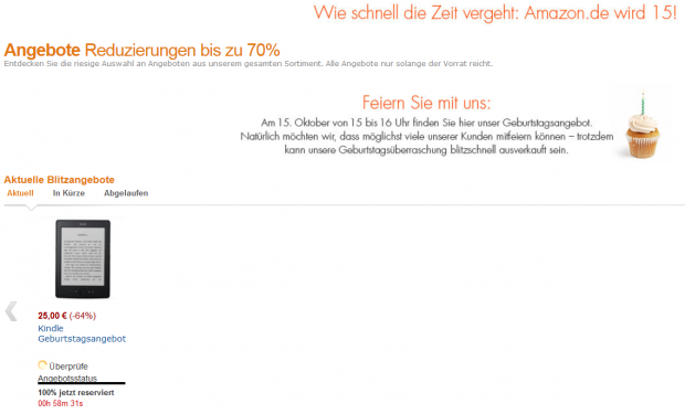 ... und ist keine zwei Minuten später ausverkauft, ...