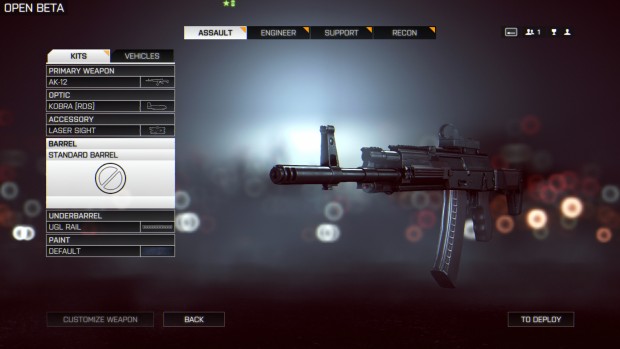 Die AK-12 ohne erspielbaren Aufsatz... (Screenshot: Marc Sauter/Golem.de)