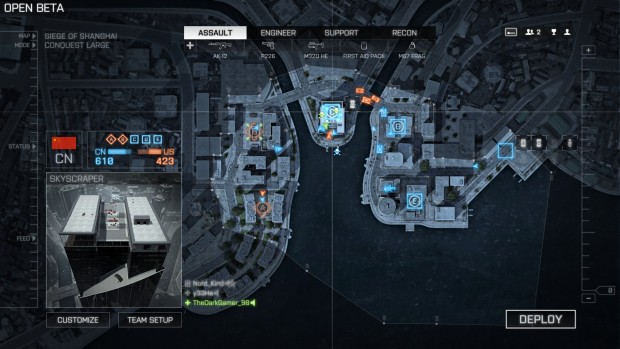 Die Map-Übersicht zeigt, wie "Charlie" von der Mitte der Landzunge... (Screenshot: Marc Sauter/Golem.de)