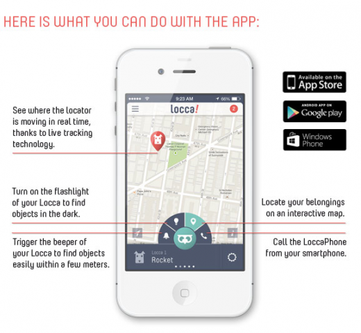 Ortung mit den Smartphone-Apps (Bild: Indiegogo)