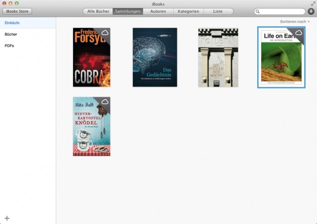 iBooks jetzt auch auf dem Mac (Screenshot: Golem.de)