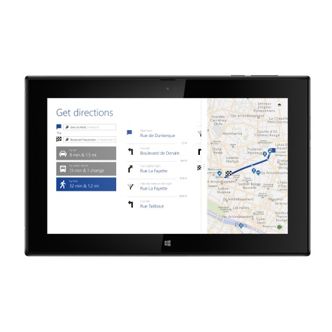 Auch bereits bekannte Apps wie Here Maps findet der Nutzer auf dem Lumia 2520. (Bild: Nokia)