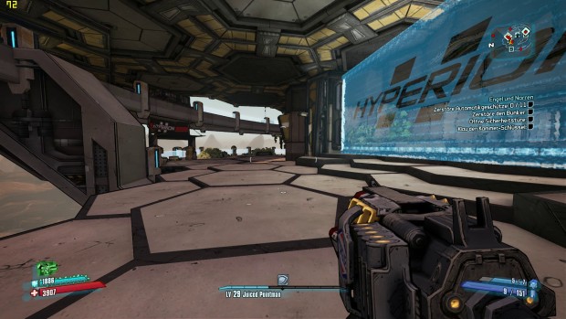 Borderlands 2 in 1.920 x 1.080 Pixeln (16:9), so wie Shadowplay auch aufzeichnet. (Screenshot: Marc Sauter/Golem.de)