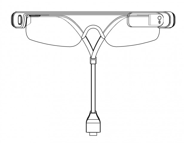Die Brille hat vor dem linken Glas ein kleines Display. (Bild: Samsung)