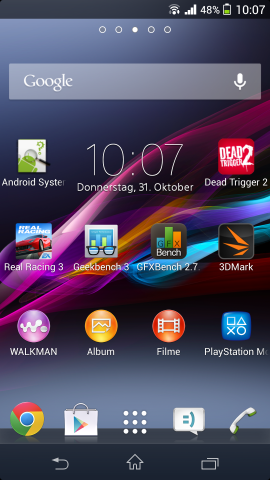 Über die Android-Version 4.2.2 hat Sony eine eigene Benutzeroberfläche installiert. (Screenshot: Golem.de)