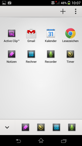 Auch die Mini-Apps sind wieder vorinstalliert. (Screenshot: Golem.de)