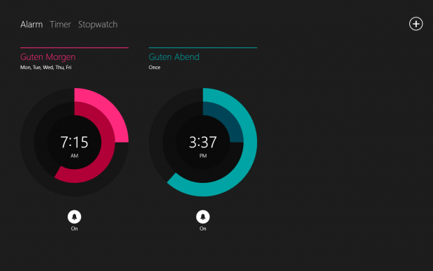 Eigentlich nur was für Tablet-Nutzer: die Wecker-App (Screenshot: Golem.de)