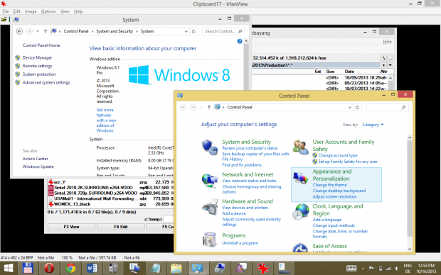 Weiterhin nicht touchscreenfreundlich: der Desktop und die alten Systemeinstellungen (Screenshot: Golem.de)