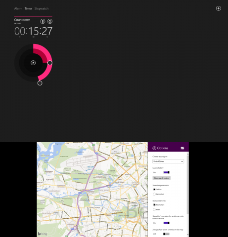 ...um eine App zu starten. Auch unten lässt sich eine App positionieren. (Screenshot: Golem.de)