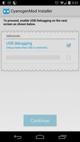 Installer für Cyanogenmod (Bild: Cyanogenmod)