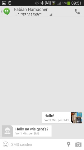Konversationen werden wie Chats bei Hangouts angezeigt. (Screenshot: Golem.de)