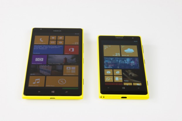 Verglichen mit dem Lumia 1020 ist das Lumia 1520 deutlich größer. (Bild: Tobias Költzsch/Golem.de) 