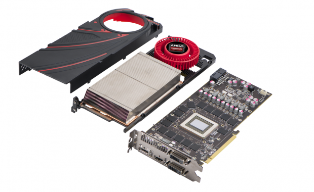 Der zerlegte Referenzkühler von 290 und 290X (Bild: AMD)