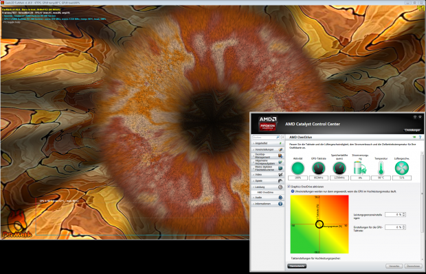 Furmark erkennt nur den Maximaltakt und treibt die 290 hier auf 98 Grad. (Screenshot: Golem.de)