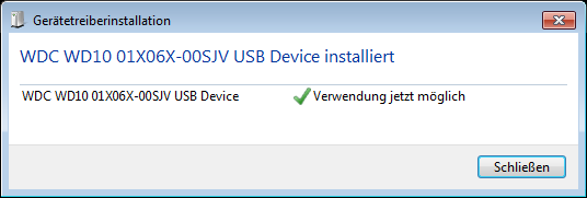Windows erkennt die Black² am USB-Adapter sofort.