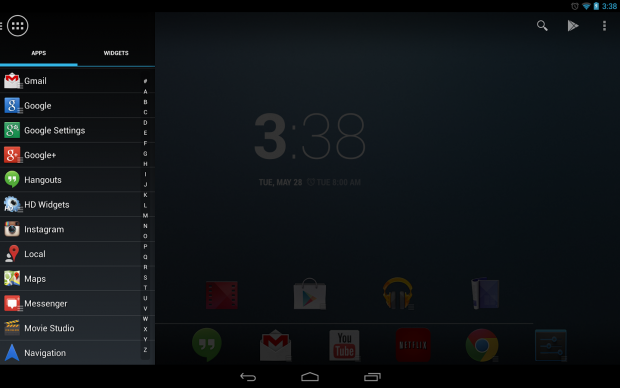 Action Launcher 2.0 mit eingeblendetem Quickdrawer (Bild: Chris Lacy)