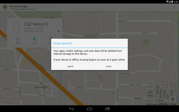 Gerätemanager-App für Android (Bild: Google)