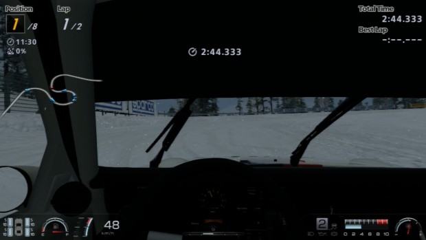 Neben Regen wird auch Schneefall simuliert.