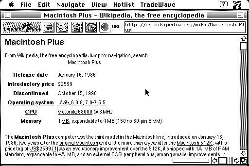 Mac Plus mit Macweb 2.0 im Web (Bild:   Jeff Keacher)