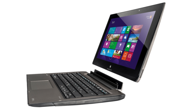 Das Windows-8.1-Tablet wird zusammen mit einem Tastaturdock geliefert. (Bild: Medion)