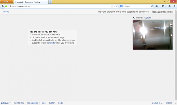 ... für WebRTC-Videochats. (Screenshot: Golem.de)