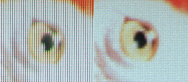 Das projizierte Bild bietet eine h&ouml;here Pixeldichte als ein Retina-Display. (Bild: Avegant)