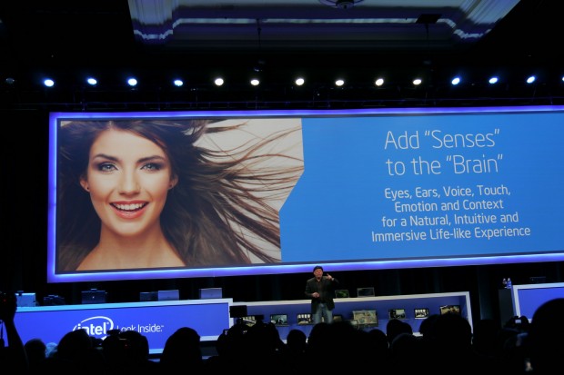 ... sind laut Intel Gesichts- und Spracherkennung sowie Gesten "the next big thing". (Bild: Marc Sauter/Golem.de)