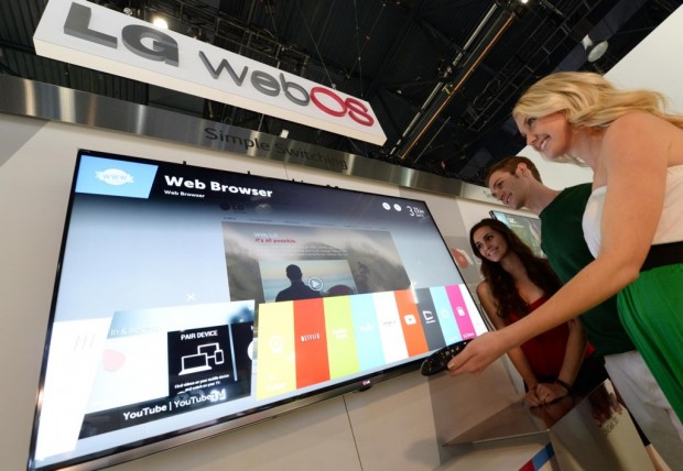 LG zeigt seinen Smart-TV mit WebOS. (Bild: LG)