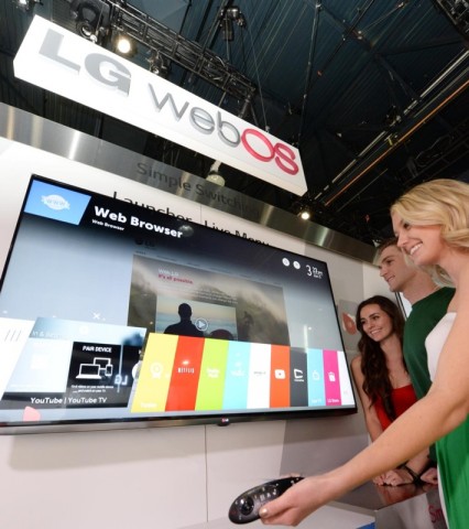 LG zeigt seinen Smart-TV mit WebOS. (Bild: LG)