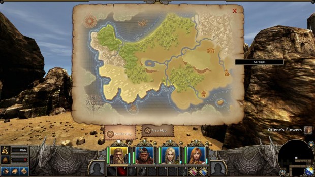 Neben einer Gebietskarte gibt es auch eine Übersicht der gesamten Fantasywelt.