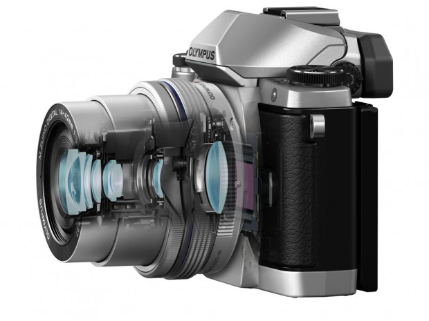 Schnittzeichnung durch die Konstruktion des 14-42-mm-Objektivs (Bild: Olympus)
