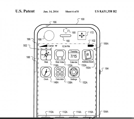 Normale Ansicht des Springboards - US-Patent 8,631,358 (Bild: US-Patent- und Markenamt)
