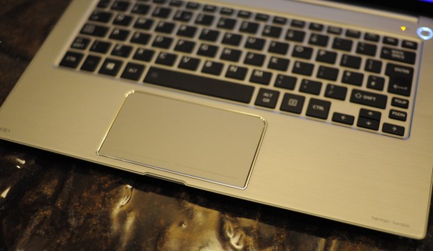 Das große Touchpad ist sauber eingefasst. 