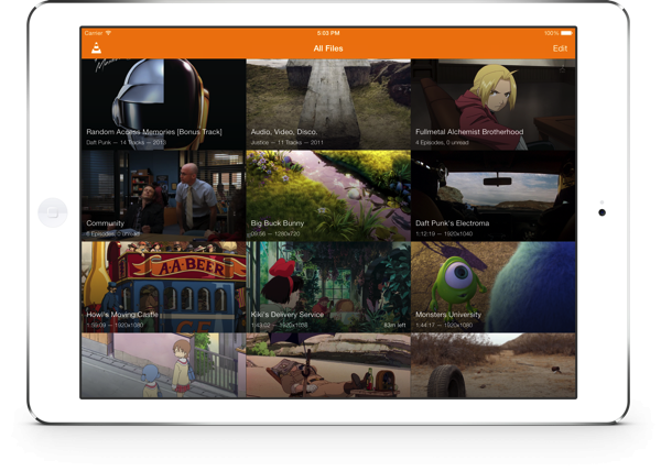 VLC 2.2 für iOS auf dem iPad Air (Bild: Videolan.org)