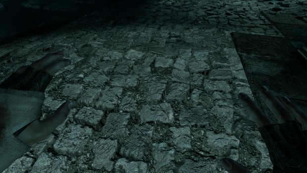 Die Plastersteine sind mit zus&auml;tzlichen Polygonen tesselliert. (Screenshot: Marc Sauter/Golem.de)