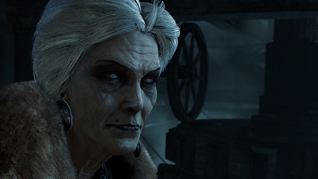 Die K&ouml;nigin der Diebe gibt Garret gegen Geld Punkte um die Fokusf&auml;higkeit zu verbessern. (Screenshot: Marc Sauter/Golem.de)