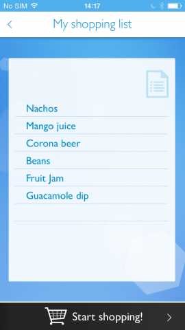 App mit der Einkaufsliste (Bild: Philips) 