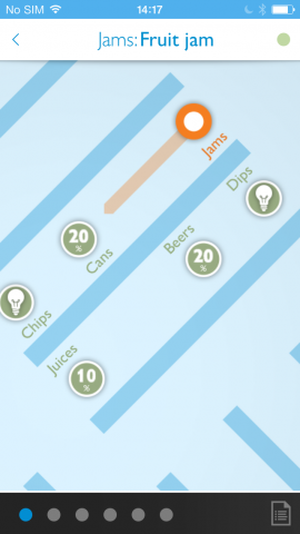 Navigation durch den Supermarkt (Bild: Philips) 