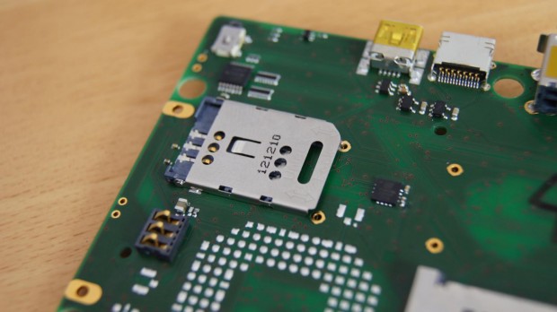 Der Platinen-Prototyp der Pyra (Bild: Michael Mrozek)